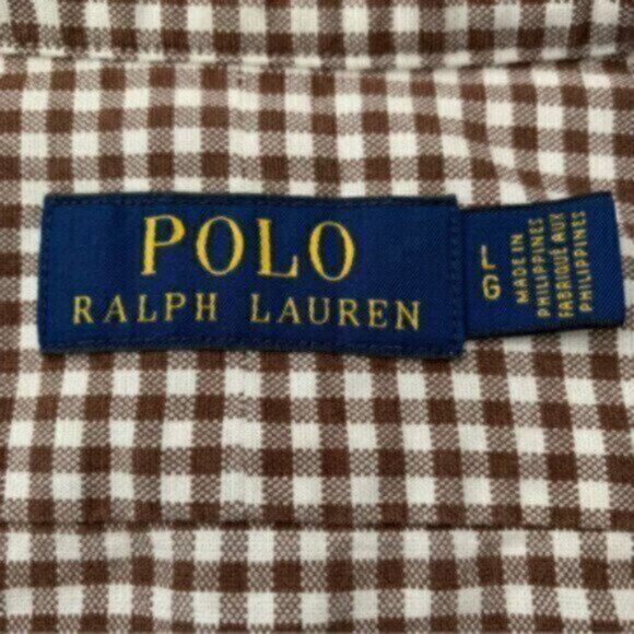 Ralph Lauren Brown & White Checkered Button-Down Shirt - Picture 13 of 15